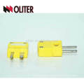 china supplier manufacture tiny armored thermocouple k type surface thermocouple with yellow plug